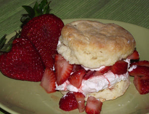 Sweet Cream Biscuits and Strawberry and Peach Shortcake