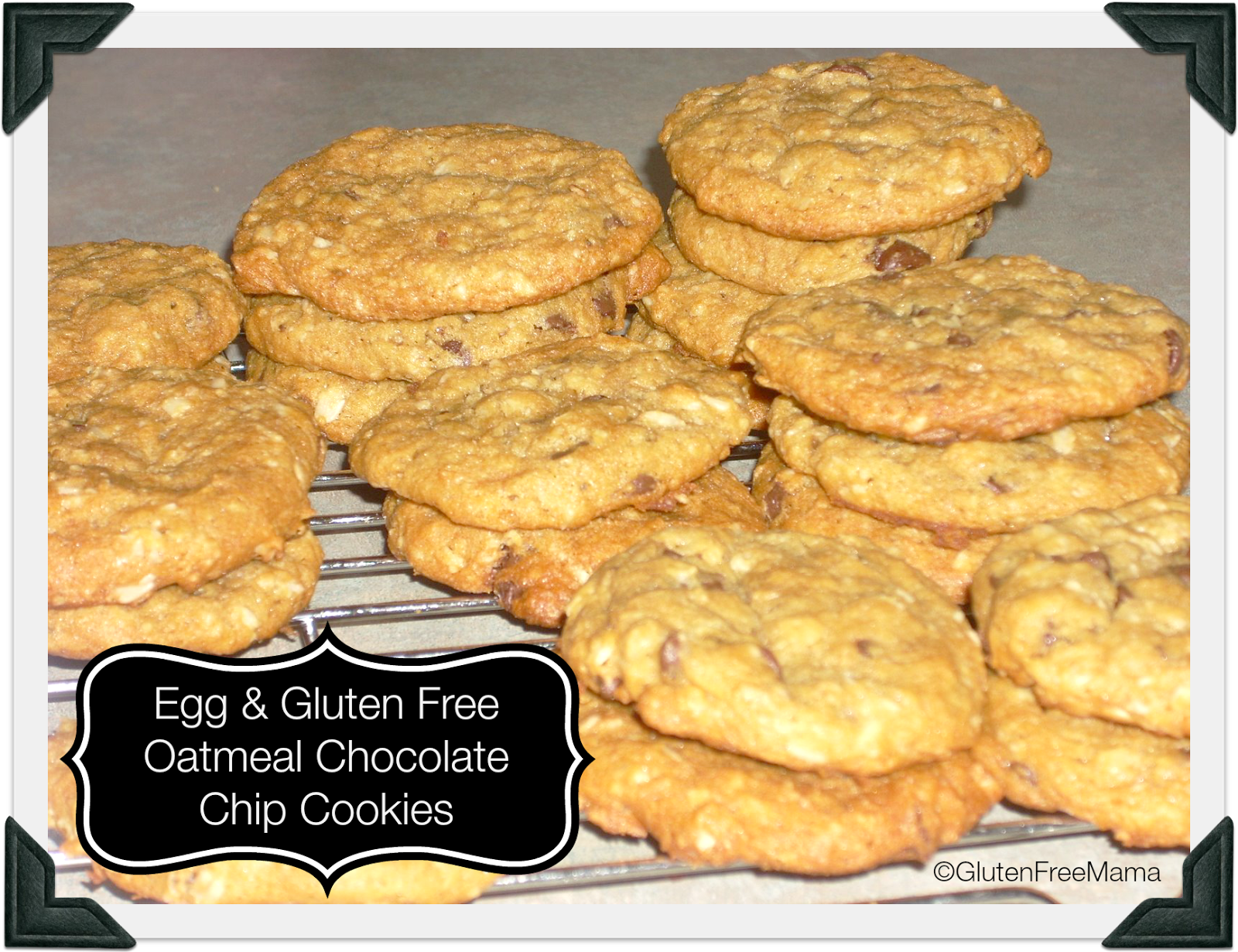 Gluten and Egg Free Oatmeal Chocolate Chip Cookies