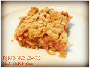 Gluten Free Rhubarb Crumble Bars